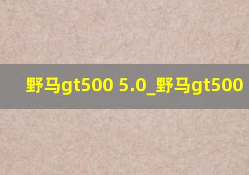 野马gt500 5.0_野马gt500 2020